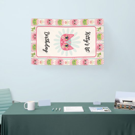 Daisy Kitty verjaardag Spandoek (Beurs)