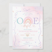 Daisy Kleurrijke Handgetekende 1e Verjaardag Rainb Kaart (Voorkant)