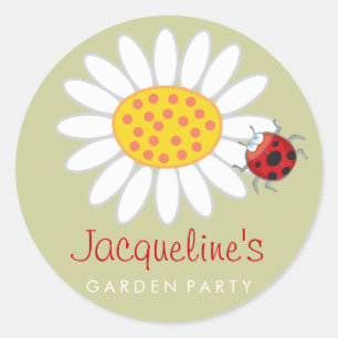 Daisy & Ladybug Feestattributen voor Kinderfeestje Ronde Sticker