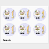 Daisy Lamb 1e verjaardag Ronde Sticker (Vel)