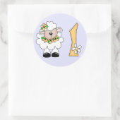 Daisy Lamb 1e verjaardag Ronde Sticker (Tas)