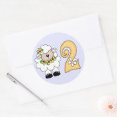 Daisy Lamb 2e verjaardag Classic Round Sticker (Envelop)