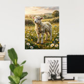 Daisy Lamb Lenteweide Poster (Thuiskantoor)