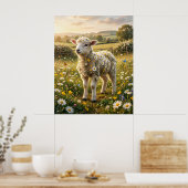 Daisy Lamb Spring Pasture Poster (Keuken)