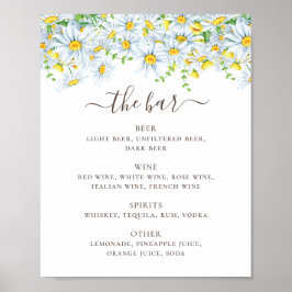 Daisy. Landenflorale drink voor het bruiloft met s Poster
