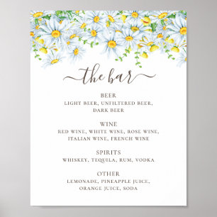 Daisy. Landenflorale drink voor het bruiloft met s Poster
