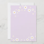 Daisy Lavender Retro Baby Shower Uitnodiging (Achterkant)