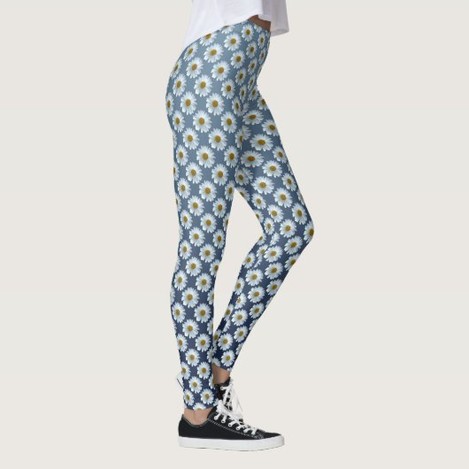 Daisy Leggings White Daisy Wildflower Leggings
