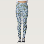 Daisy Leggings White Daisy Wildflower Leggings (Voorkant)