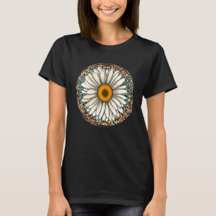 Daisy Leopard Flower Western Southern Hippy Boho G T-shirt