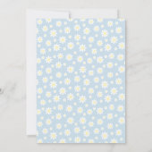 Daisy Lichtblauwe Bloemen Boog Ribbon Baby Boy Dou Kaart (Achterkant)