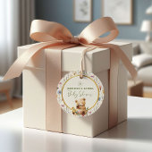 Daisy Light Beige Charmante Teddybeer Baby shower Bedankjes Labels