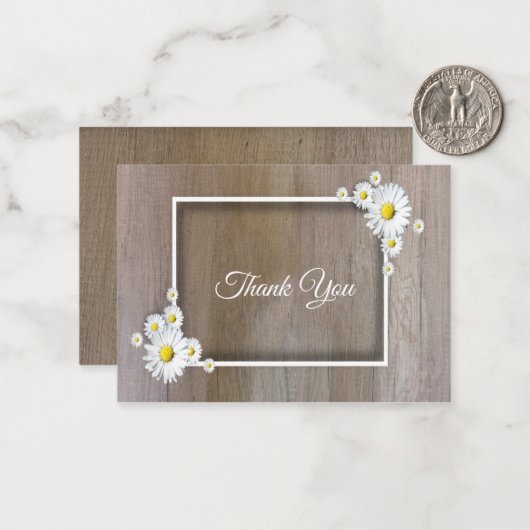 Daisy Lijst op het bos Dank u kaarten Notitiekaartje (Voorkant / Achterkant in situ)