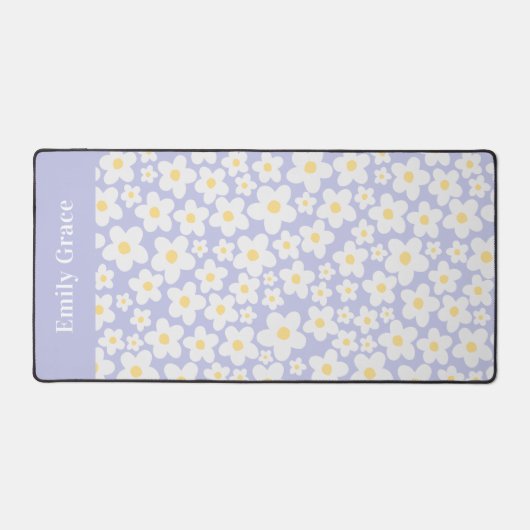 Daisy lila moderne foto schattig modern bureaumat (Voorkant)