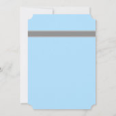 Daisy Lint Blauw Bruiloft Uitnodiging Kaart (Achterkant)