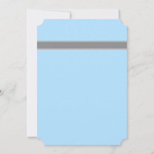 Daisy Lint Blauw Bruiloft Uitnodiging Kaart (Achterkant)