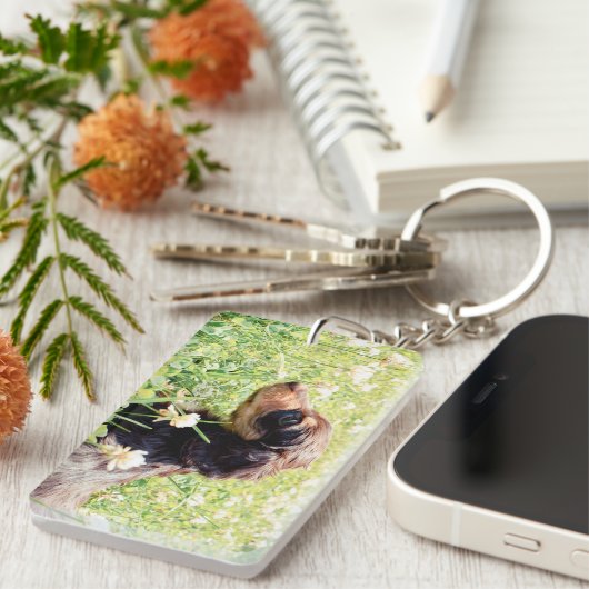 Daisy & Littermates Double Photo Keepomwille Sleutelhanger (Voorkant Rechts)