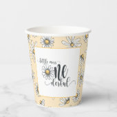 Daisy Little Miss ONE-derful Party Cup - Geel Papieren Bekers (Voorkant)