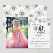 Daisy Little Miss ONEderful Invitation w/Photo - W Kaart (Voorkant / Achterkant)