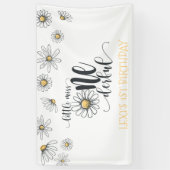 Daisy Little Miss ONEderful Party Banner - White (Verticaal)