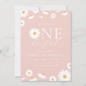 Daisy Little Miss Onederful Verjaardagsuitnodiging Kaart (Voorkant)