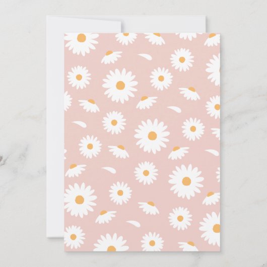 Daisy Little Miss Onederful Verjaardagsuitnodiging Kaart (Achterkant)