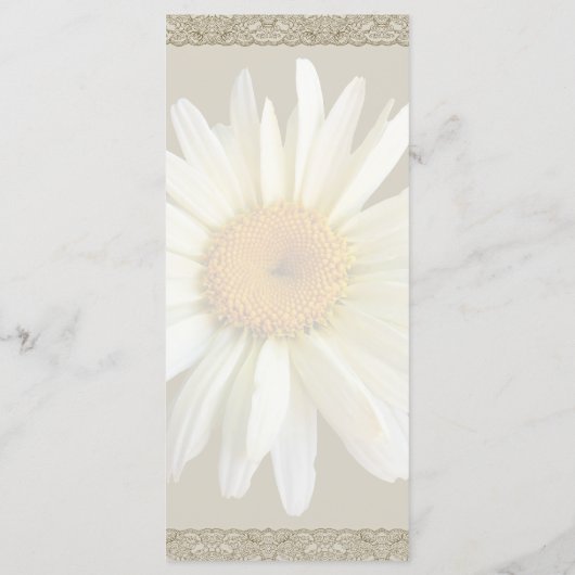 Daisy Looking Up Wedding Menu (Achterkant)