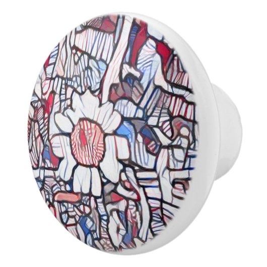 Daisy love keramische knop (Rechts)