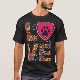 Daisy LOVE Letters Animal Paw Prins T-shirt