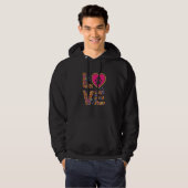 Daisy LOVE Letters Animal Paw Prints Hoodie (Voorkant volledig)