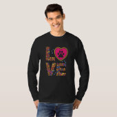 Daisy LOVE Letters Animal Paw Prints T-shirt (Voorkant volledig)