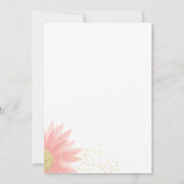 Daisy Love Roze Tuin Huwelijk Kaart (Achterkant)