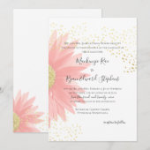 Daisy Love Roze Tuin Huwelijk Kaart (Voorkant / Achterkant)