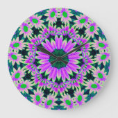 Daisy Lovers Fantasy Fractal Grote Klok (Voorkant)