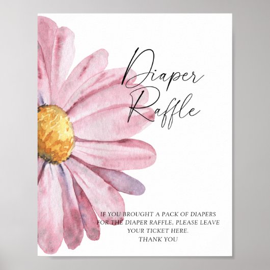 Daisy - luier raffle poster (Voorkant)