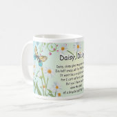 Daisy, madeliefje, geef me het antwoord.. koffiemok (Voorkant links)