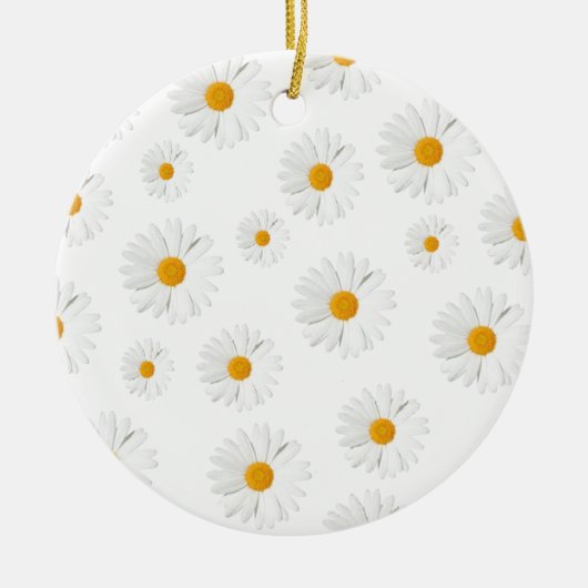 Daisy, madeliefje - heerlijk bloemontwerp keramisch ornament (Voorkant)