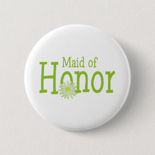 Daisy Maid of Honor Ronde Button 5,7 Cm