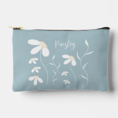 Daisy Make-up Pouch - Bloemen Botanische Groene Za Etui (Voorkant)