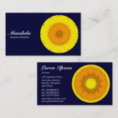 Daisy Mandala - Dark Navy 000033 Visitekaartje (Voorkant / Achterkant)