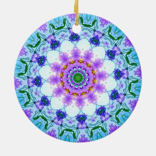 Daisy Mandala Keramisch Ornament (Achterkant)