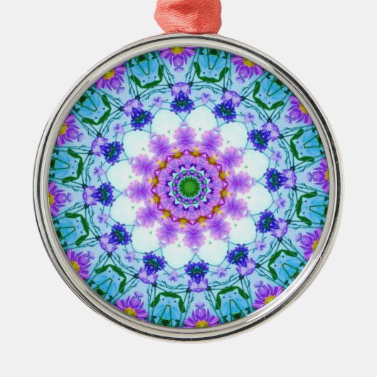 Daisy Mandala Metalen Ornament (Voorkant)