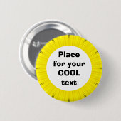 Daisy Mandala Sjabloon 01 Ronde Button 5,7 Cm (Voorkant /achterkant)