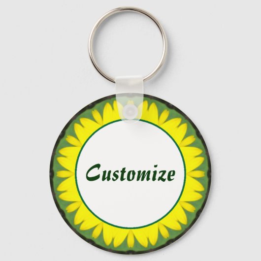 Daisy Mandala Sjabloon 03 Sleutelhanger (Voorkant)