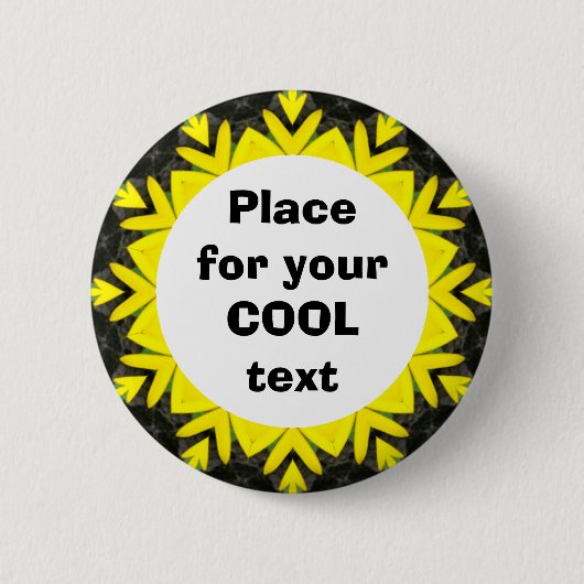 Daisy Mandala Sjabloon 12 Ronde Button 5,7 Cm (Voorkant)