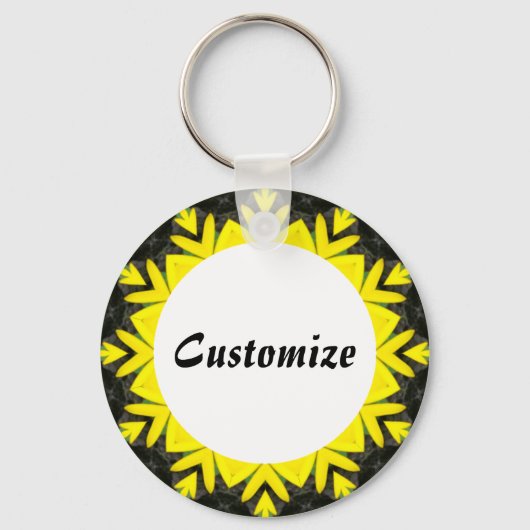 Daisy Mandala Sjabloon 12 Sleutelhanger (Voorkant)