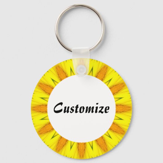 Daisy Mandala Sjabloon 14 Sleutelhanger (Voorkant)