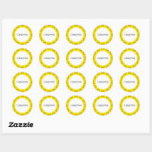 Daisy Mandala Sjabloon 16 Ronde Sticker (Vel)