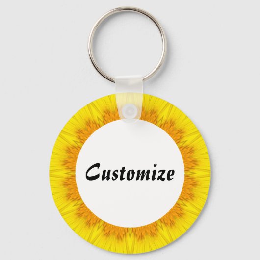 Daisy Mandala Sjabloon 17 Sleutelhanger (Voorkant)