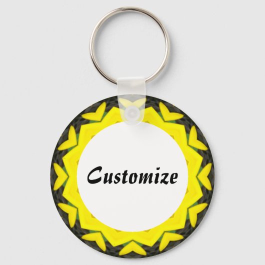 Daisy Mandala Sjabloon 20 Sleutelhanger (Voorkant)